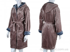Халат жіночі 100010 brown Sharm коричневий  оптом от Optomarket