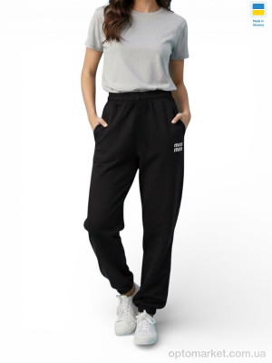 Спортивні штаны жіночі 100231MU чорний M.u Miu чорний  оптом от Optomarket