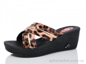 Купить Шльопанці жіночі 102 лео-коричневий Sali-2 коричневий