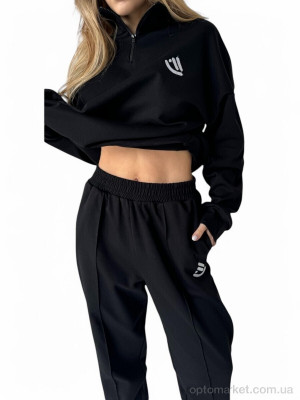 Спортивний костюм жіночі 1020 чорний SL KARAVAN чорний  оптом от Optomarket