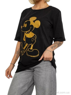 Футболка жіночі 1023 чорний Massmag чорний  оптом от Optomarket