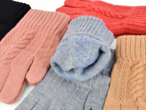 Рукавички жіночі 1037 текстиль mix Paidi мікс  оптом от Optomarket