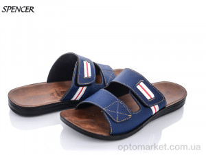 Купить Шльопанці чоловічі 10497 нубук синий Spencer синій