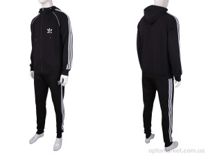 Спортивний костюм чоловічі 110 black A.idas чорний  оптом от Optomarket