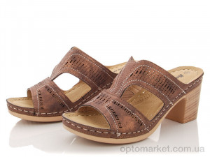 Купить Шльопанці жіночі 111-L14304-23 KunChi бронзовий