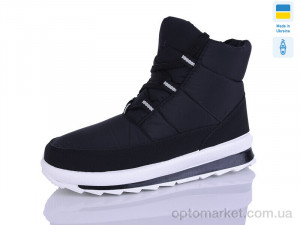 Купить Дутики жіночі 1118 чорний-білий Karolina чорний