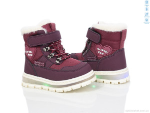 Купить Дутики дитячі 11328F LED TOM.M бордовий