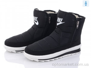 Дутики жіночі 116N чор.літери б/п N.ke чорний  оптом от Optomarket