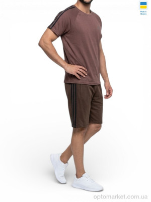 Спортивний костюм чоловічі 11AD шоколад A.idas коричневий  оптом от Optomarket