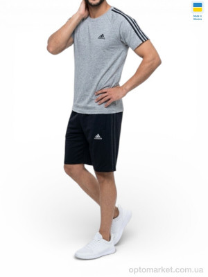 Спортивний костюм чоловічі 11AD св.сірий A.idas сірий  оптом от Optomarket