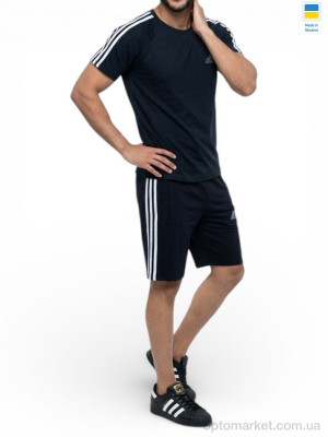 Спортивний костюм чоловічі 11AD т.синій A.idas синій  оптом от Optomarket