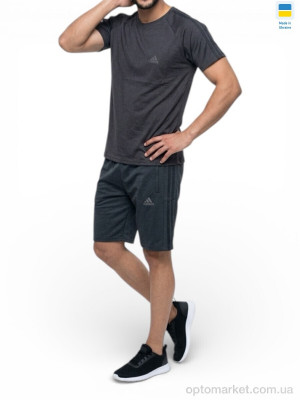 Спортивний костюм чоловічі 11AD т.сірий A.idas сірий  оптом от Optomarket