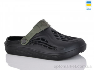 Купить Крокси чоловічі 129 чорний-хакі Gipanis чорний