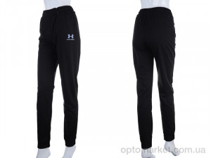 Спортивні штаны жіночі 130 black (05822) U_A.mo.r чорний  оптом от Optomarket