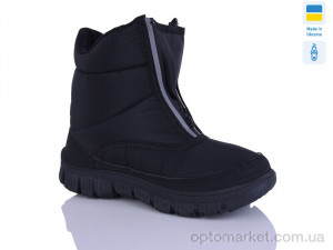 Черевики жіночі 1323 чорний чорна підошва видбивач DeMur чорний оптом от Optomarket