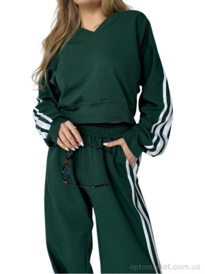 Спортивний костюм жіночі 1511 т.зелений SL KARAVAN зелений  оптом от Optomarket