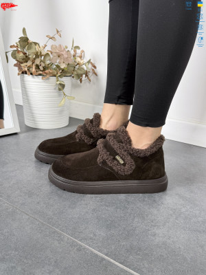 Капці жіночі 162-1 кор.з. хутро ARTO коричневий  оптом от Optomarket