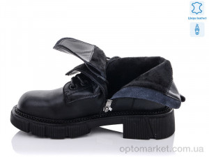 Черевики жіночі 1662-1 Purlina чорний  оптом от Optomarket