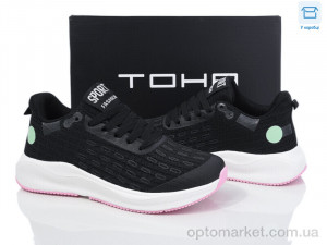 Купить Кросівки жіночі 169 black-pink TOHA чорний