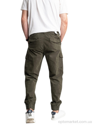 Спортивні штани чоловічі 1693-13 джогери Massmag хакі  оптом от Optomarket