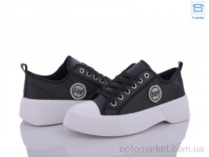 Купить Кеди жіночі 17-1 чорний ВЗУТТЯ+ чорний