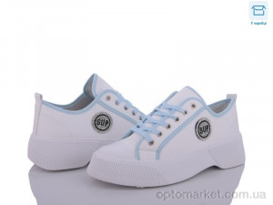 Купить Кеди жіночі 17-2 білий-блакитний ВЗУТТЯ+ білий