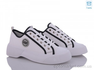 Купить Кеди жіночі 17-3 білий-чорний ВЗУТТЯ+ білий