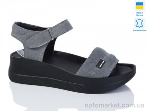 Купить Босоніжки жіночі 1708-2 т.сірий з чор-п. Sali сірий