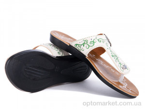 Купить Шльопанці жіночі 1800 бело-зеленый Selena