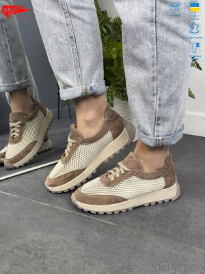 Кросівки жіночі 181 візон з-т. ARTO коричневий оптом от Optomarket