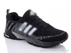 Купить Кросівки чоловічі 1856 black-white A.idas чорний