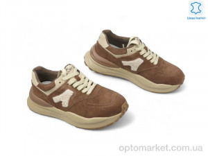 Купить Кросівки жіночі 189642 ALLSY коричневий