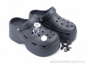 Купить Крокси жіночі 195621 ALLSY чорний