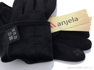 Рукавички жіночі 2-23 black Anjela чорний  оптом от Optomarket