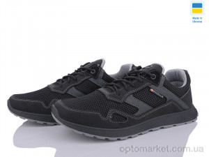 Купить Кросівки чоловічі 2-3113 чорний сітка old Paolla чорний