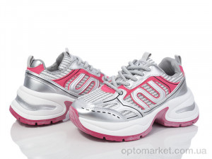 Купить Кросівки жіночі 20-1068-3 grey-red Violeta срібний