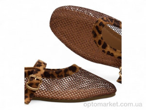 Балетки жіночі 200412 ALLSY коричневий  оптом от Optomarket