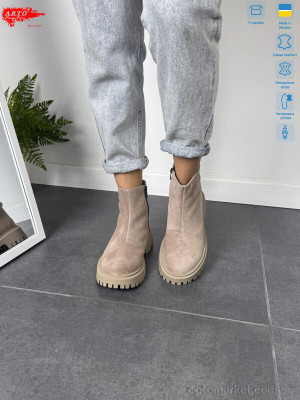 Черевики жіночі 2007 візон з. ARTO бежевий  оптом от Optomarket