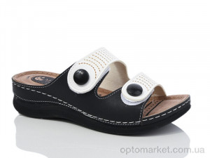 Купить Шльопанці жіночі 201-67-7 чорний-білий Mahli мікс