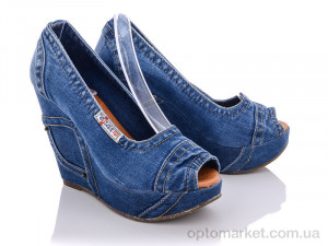 Купить Босоніжки жіночі 2017 джинс Ersax синій