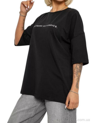 Футболка жіночі 2020 чорний Massmag чорний  оптом от Optomarket