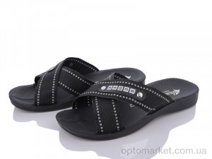 Купить Шльопанці чоловічі 2024-003-1 чорний-білий Demur чорний