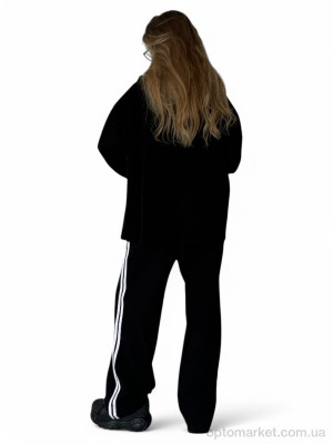 Спортивний костюм жіночі 2045 чорний SL KARAVAN чорний  оптом от Optomarket