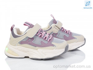 Купить Кросівки дитячі 2054-1F LED B&G бежевий