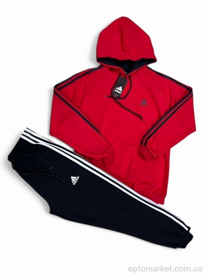 Спортивний костюм чоловічі 209 red-black A.idas червоний  оптом от Optomarket