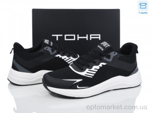 Купить Кросівки чоловічі 216 black-white TOHA чорний