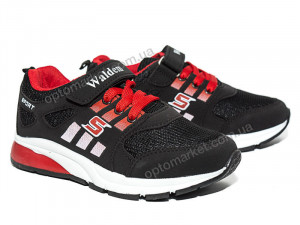 Купить Кроссовки детские 2161-1(сетка) siyah-kirmizi Waldem черный