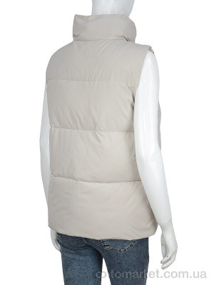 Жилетка жіночі 22-552 beige Aixiaohua бежевий  оптом от Optomarket