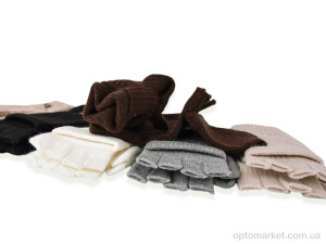 Рукавиці жіночі 2255 (хутро) mix Anjela мікс  оптом от Optomarket