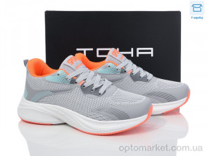Купить Кросівки жіночі 229 l.grey-orange TOHA сірий